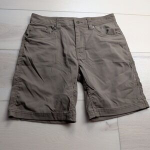 Prana Brion Shorts Mens 32 Brown Nylon Stretch Hiking Outdoor M3BRIO113